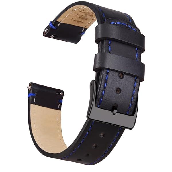 Ritche 24mm Vintage Leather Watch Band - Perfect Valentine's & Christmas Gift for Him/Her