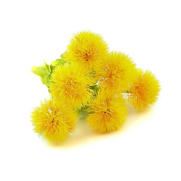 Riverbyland Yellow Dandelion Artificial Flowers - 6 Bunches for Home Decor