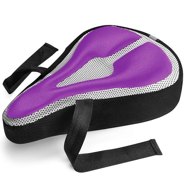 Roam Bike Seat Cushion Cover Comfort Gel Pad Waterproof Protection for Mountain Exercise and Road Bikes Purple