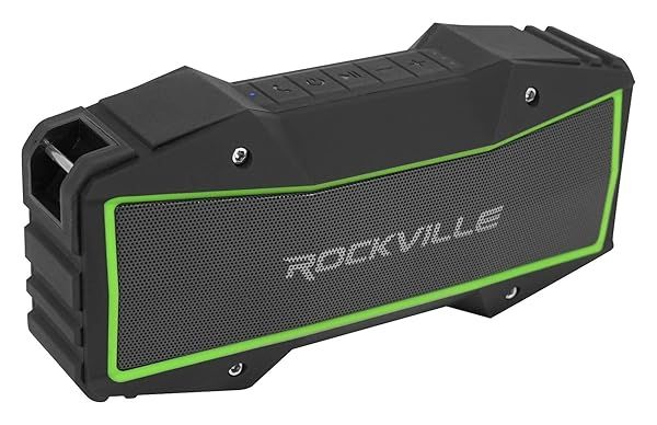 Rockville Rock Everywhere Portable Bluetooth Speaker: Waterproof, Wireless & Powerful Sound in Black