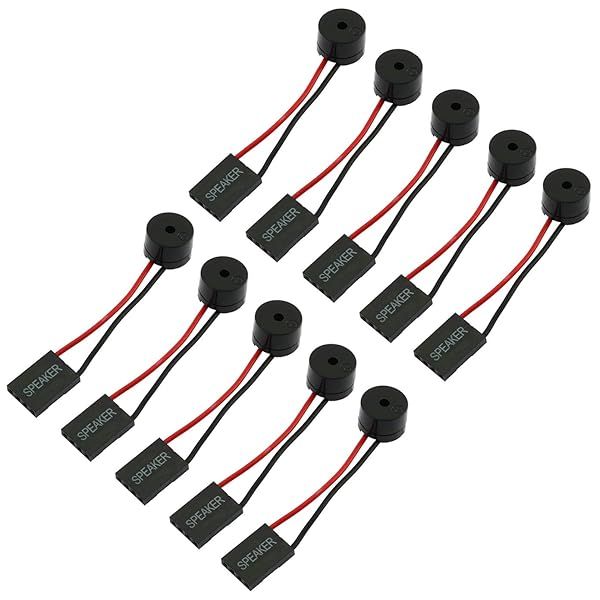 RuiLing 10 Pack Mini Plug Speaker 4 Pin Desktop Computer Case PC Motherboard Internal Code Beep Alarm Buzzer