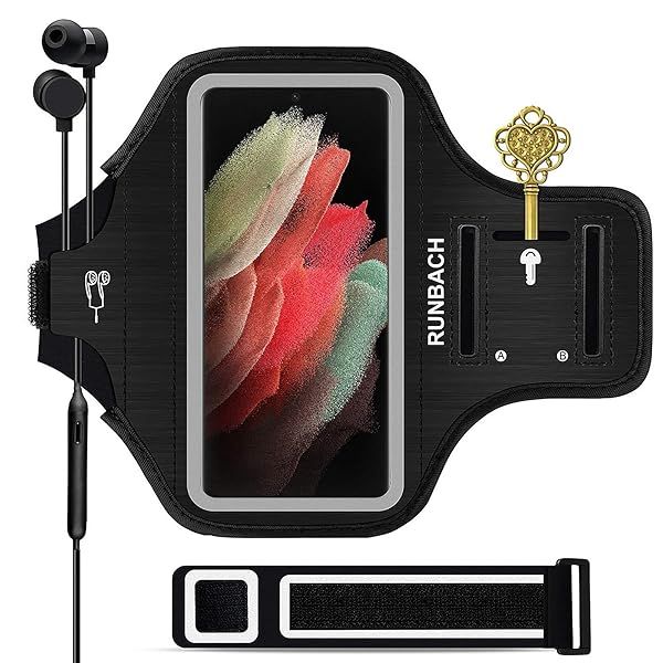 Runbach Armband for Samsung Galaxy S25 Ultra S24 Ultra S23 Ultra S22 Ultra S21 Plus 5G S21 Ultra S20 Ultra Note 20 Ultra Black