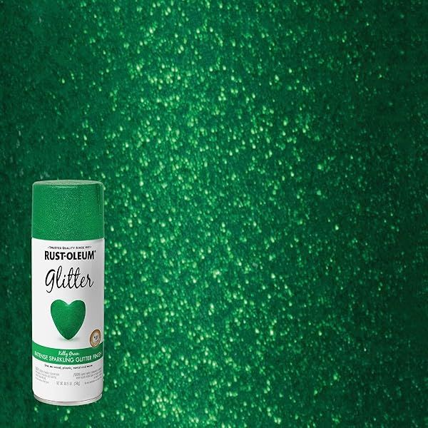 Rust-Oleum Imagine Glitter Spray Paint - Kelly Green, 10.25 oz for Craft & Hobby Projects