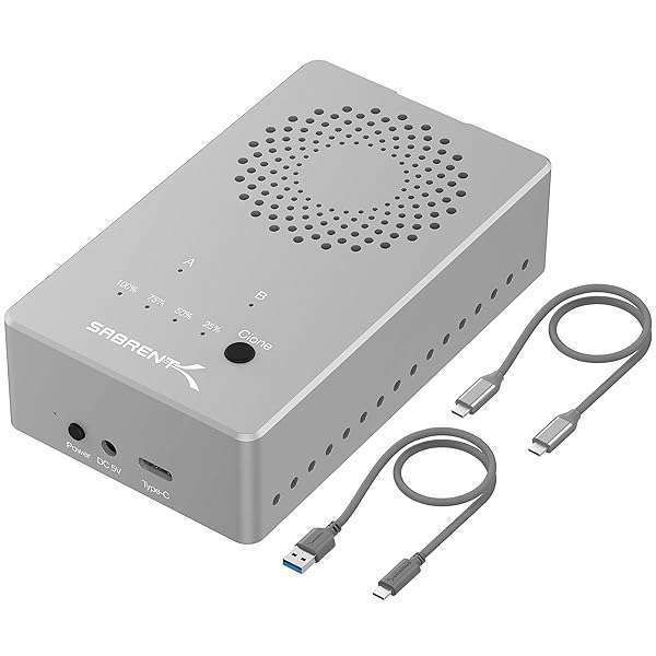Buy SABRENT Tool-Free USB Type C Dual Docking Station for PCIe NVMe SSDs - Offline Cloning Function (EC-SSD2)