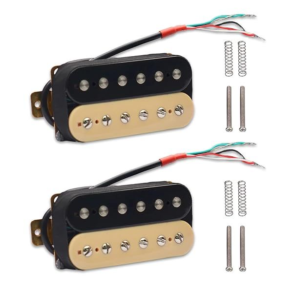 SAPHUE Electric Guitar Humbucker Pickups Double Coil Guitar Bridge Pickup and Neck Pickups Set (Zebra)