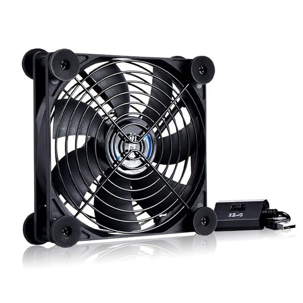 Quiet 120mm USB Fan for TV, Router & Gaming: SCCCF Portable Cooling Solution