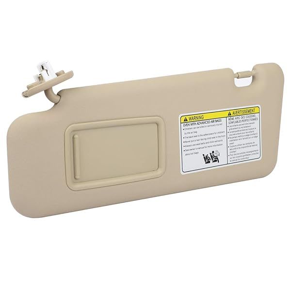 SCITOO Left Driver Side Sun Visor for Toyota Highlander 2008-2013 with Sunroof - Beige Replacement Assembly