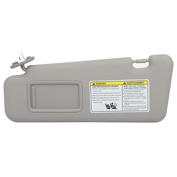 SCITOO Left Driver Side Sun Visor for Toyota Highlander 2008-2013 with Sunroof - Gray Assembly Replacement