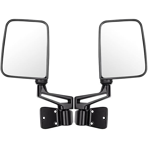 SCITOO Side View Mirrors for Jeep Wrangler 1987-2002 | Manual Folding, No Heated, Compatible with Half Door Models