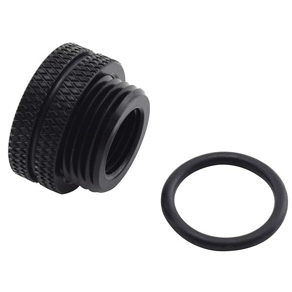 SDTC Tech G1/4 Pass-Through Connector Fitting for PC Water Cooling System Brass Black Chrome Finish Desktop Compatible