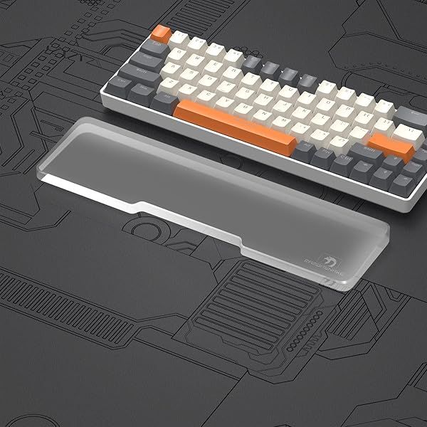 SELORSS Acrylic Keyboard Wrist Rest - Compact 60% Keyboard- Mechanical Keyboards Ergonomic Palm Rest for Computer Keyboard,Anti-Slip Base,Wrist Pad