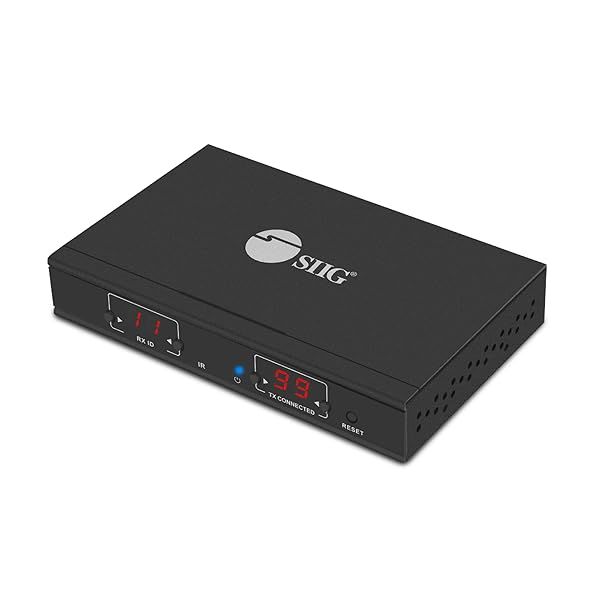 SIIG 1080p HDMI Extender Balun Over IP Ethernet, 394ft, Receiver Unit (RX) only, Many to Many, Matrix Configurable Over CAT5e CAT6, Expandable up to