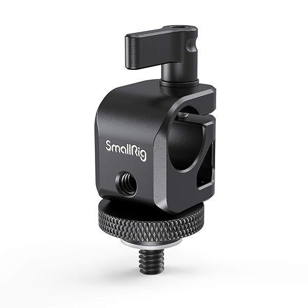 SMALLRIG 15mm Rod Clamp Connector for Cameras - Attach Microphones, Sound Recorders & Lighting