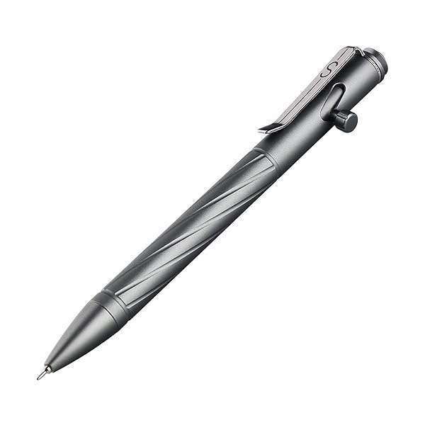 SMOOTHERPRO Premium Bolt Action Pen - Durable Stainless Steel, EDC Friendly, Compatible with Pentel Refill, Gray Color