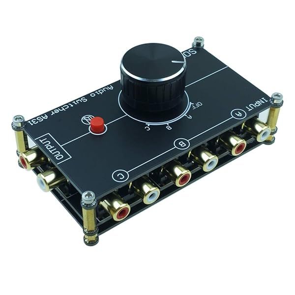 SOLUPEAK 3-in-1 RCA Audio Switcher: Splitter & Signal Selector for Seamless Audio Connections