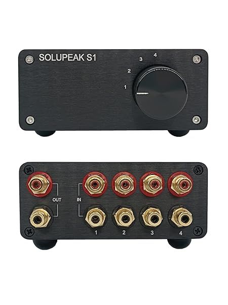 SOLUPEAK RCA Switch: 4-in-1 Stereo Audio Signal Selector & HiFi Splitter Box S1 for Ultimate Sound Experience