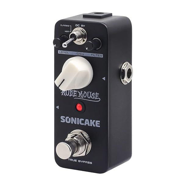 SONICAKE Dark Mouse Distortion Pedal: Classic & Fuzzy Modes for Electric Guitar - True Bypass Rude Mouse
