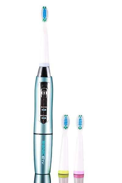 SONICETY Electric Toothbrush HI-910 Sky Blue Value Pack with 3 Brushheads for Superior Oral Care