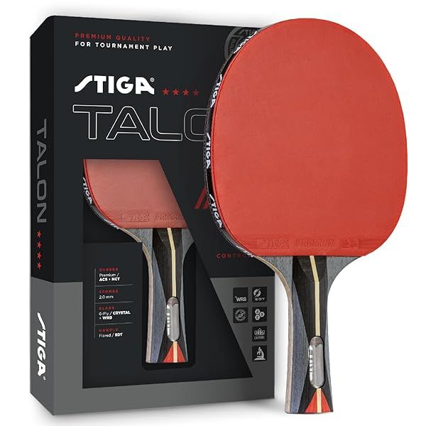 STIGA Talon Ping Pong Paddle: Ultra-Light 6-Ply Blade & 2mm Sponge for Ultimate Control in Table Tennis