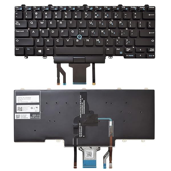 SUNMALL Backlit Keyboard Replacement for Dell Latitude E5450 E5470 E5480 E7450 E7470 E7480 14 5480 5488 5490 5491 7480 7490 US Layout USB