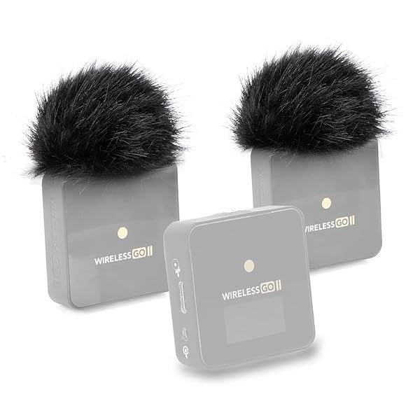 Buy SUNMON Furry Windscreen for Rode Wireless Go 2 - Windproof Mic Cover (2 Pack) for Clear Sound