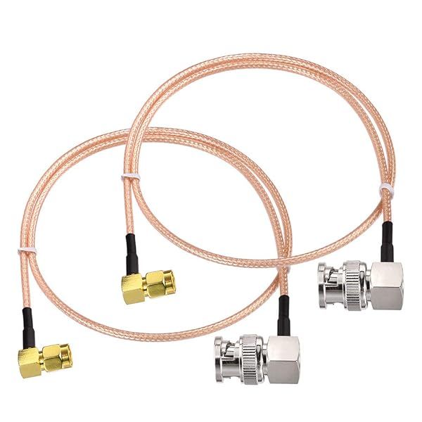 Superbat SMA to BNC Cable Pigtail 90 Degree Adapter Right Angle RG316 Jumper RF Coaxial Cable 20 Inch Pack of 2