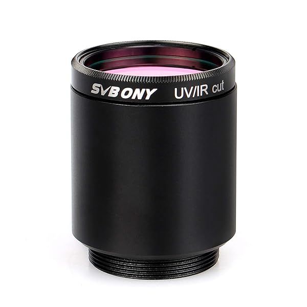 SVBONY 1.25 Inch UV IR Cut Filter for Telescope Optics and CCD Camera with C Mount to Video Camera Barrel Adapter