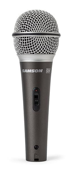 Samson Q6 Dynamic Microphone for Clear Vocals and Instruments Ideal for Live Performances and Studio Recording