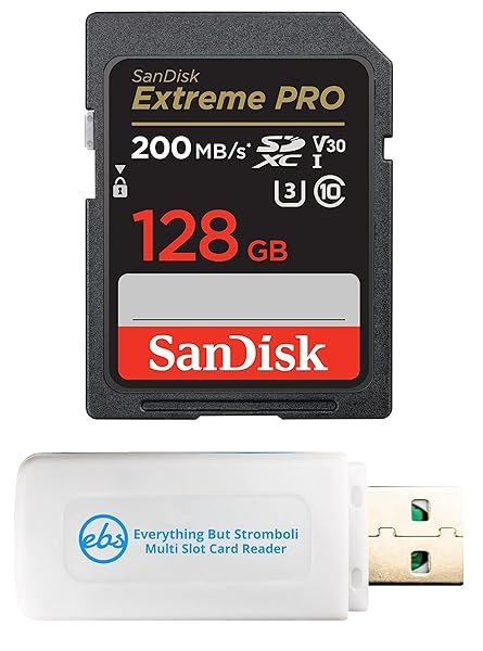 SanDisk 128GB SD Extreme Pro for Sony Alpha a7 Series + MicroSDXC & Card Reader Bundle