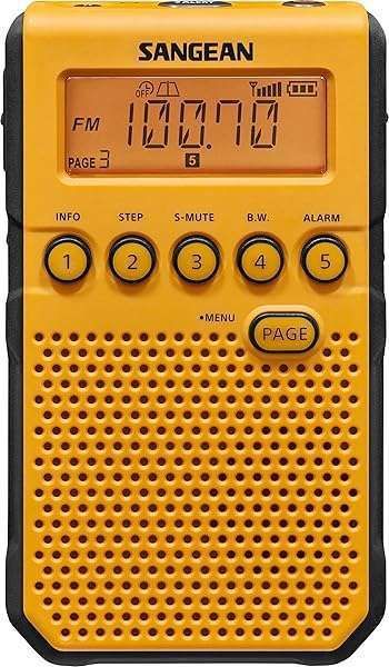Buy Sangean DT-800YL Yellow Pocket Radio - AM/FM & NOAA Weather Alerts for Reliable Emergency Listening