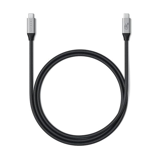 Satechi USB C to USB C 4.0 Pro Cable: 240W Power, 8K @ 60Hz, 40Gbps Data Transfer - USB-IF Certified (4ft)