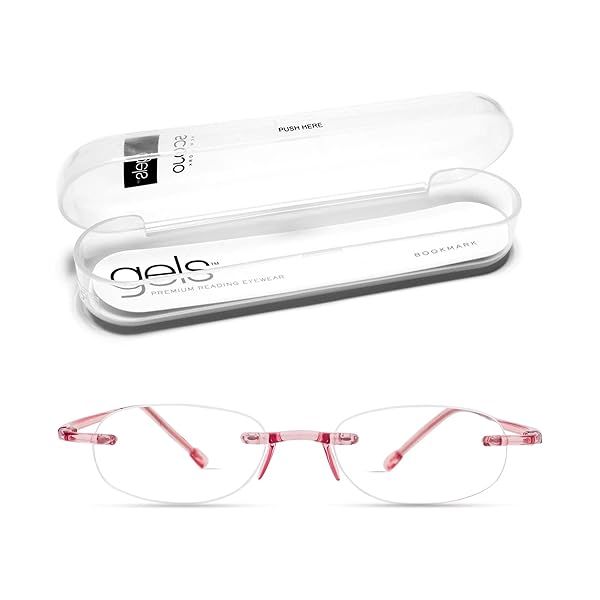 Scojo New York Gels Original Reading Glasses 1.5x Blush Stylish Scratch Resistant Lenses for Men and Women