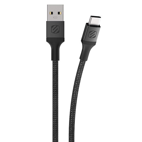 Scosche CAB10-SP Strikeline 10ft USB to Type-C Braided Charging Cable - Premium Space Gray Sync Cable
