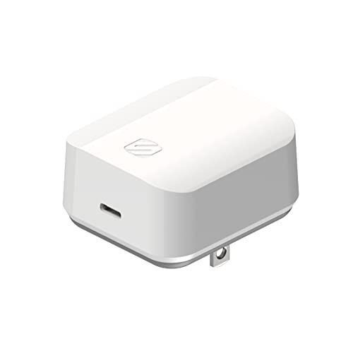 Scosche HPDC60WT-SP Powervolt 60W USB Type-C Wall Quick Charger Compatible with All Power Delivery 3.0, 2.0, and Standard USB-C or USB-PD Phone Devices in White