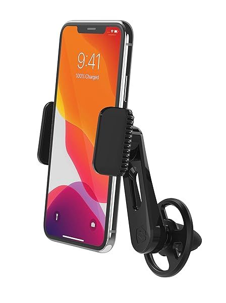 Scosche VP2M-SP Universal Cell Phone Holder: 2-in-1 Adjustable Vent & Dash Mount for All Devices