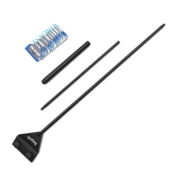 Segarty Aquarium Algae Scraper 26.5 Inch Stainless Steel Cleaner with 10 Replaceable Blades for Fish Tank Glass Cleaning