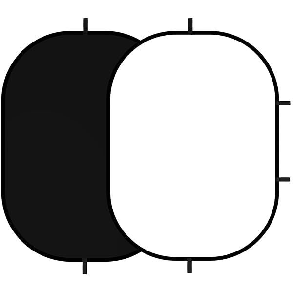 Selens Black White Backdrop 59x78.7in Pop Up Collapsible Background for YouTube Streaming Photo Studio Portrait Indoor Photography