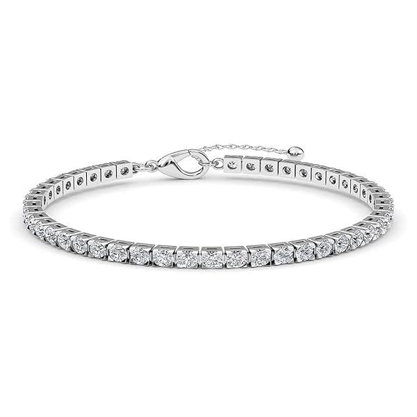 Shop LC Adjustable Stainless Steel Tennis Bracelet with CZ - Perfect Dainty Bridal Jewelry & Christmas Gift for Women