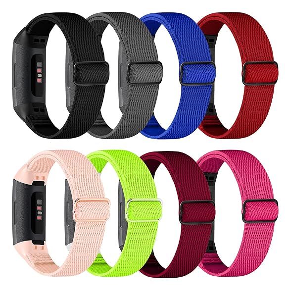 ShuYo 8-Pack Adjustable Bands for Fitbit Charge 4/3/3 SE - Stylish Fitness Wristbands for Men & Women