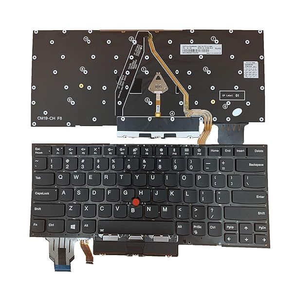 Siakoocty Backlit Keyboard Replacement for Lenovo Thinkpad X1 Carbon 7th Gen 2019 X1C 2020 US Layout with Pointing Device