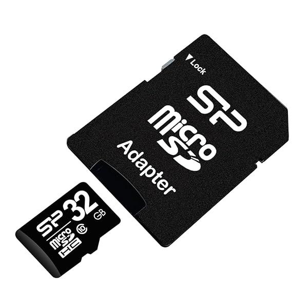 Silicon Power 32GB microSD Memory Card SDHC Class 10 with SD Adapter 40MB per second Speed