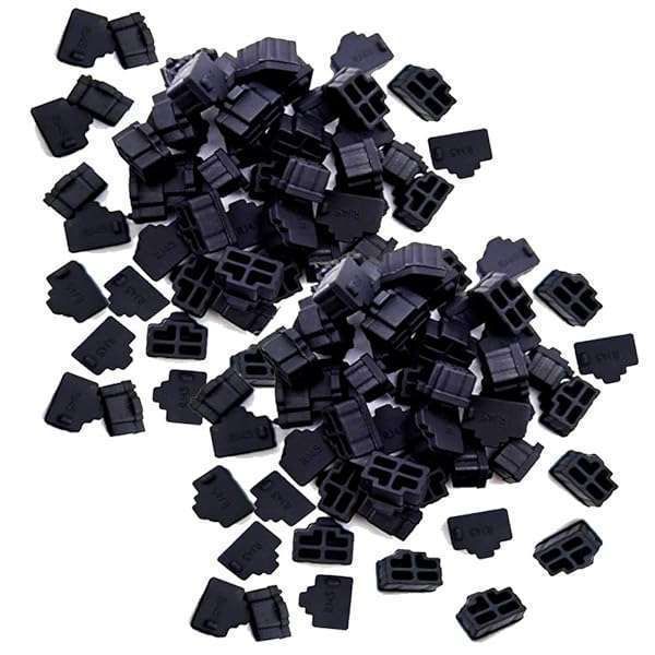 110Pcs Silicone RJ45 Anti-Dust Cover Plugs for Ethernet Ports - Protect TV, Computer & More
