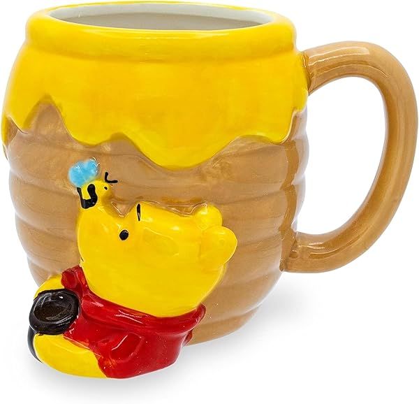 Silver Buffalo Winnie the Pooh 3D Honey Pot Mug - 23oz Ceramic Coffee Cup