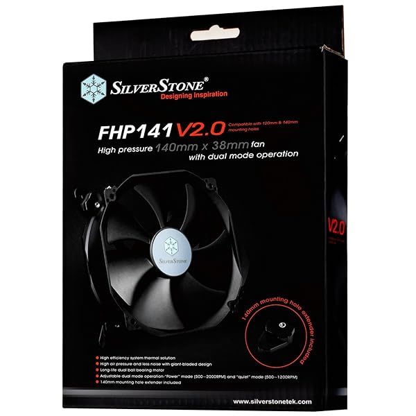 SilverStone Technology FHP141 140mm Fan for CPU Cooler and Computer Cases Efficient Cooling Solution