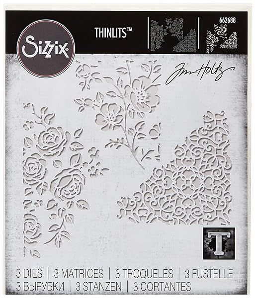 Shop Sizzix Thinlits Die Set 3PK - Mixed Media Crafting, Perfect 9.53cm x 9.53cm & 7.3cm x 8.89cm Designs