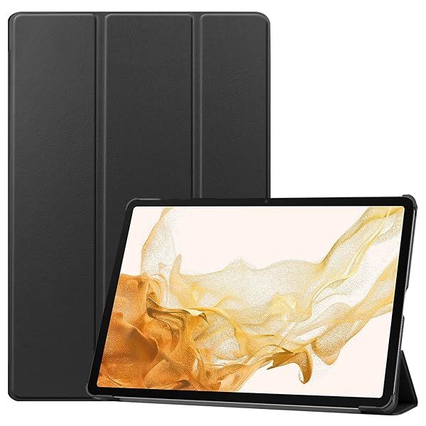 Smart Case for Galaxy Tab S9 Plus Lightweight Trifold Stand Cover with Auto Wake Sleep for Samsung Galaxy Tab S9 Plus S9 SM-X810 SM-X816 SM-X815 Black