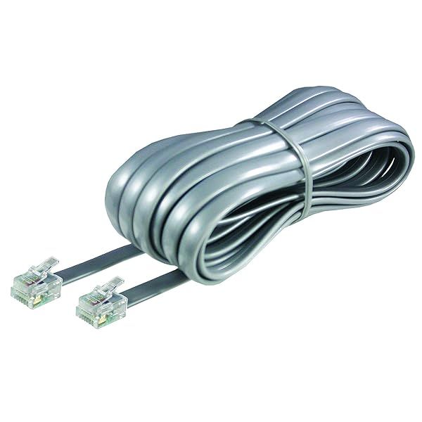 Softalk 46625 25-Foot Silver Phone Line Cord for Landline Telephones - High-Quality Accessory