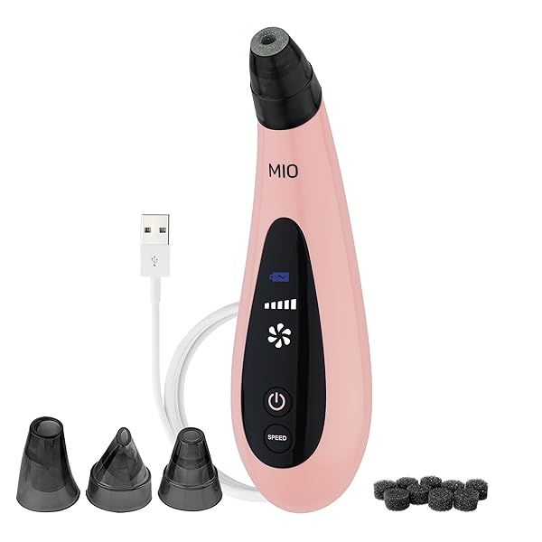 Spa Sciences MIO Diamond Microdermabrasion Blackhead Remover Rechargeable Pore Suction Tool for Anti-Aging and Acne Scar Exfoliation