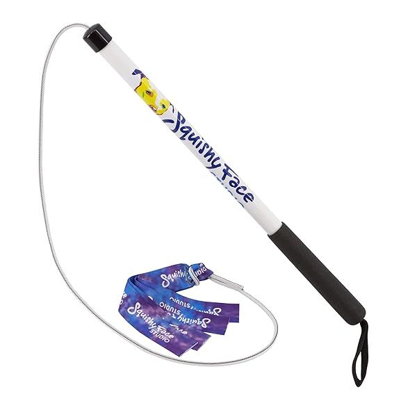Squishy Face Studio Flirt Pole V2 Durable Dog Toy for Obedience Training and Exercise 24 Inch