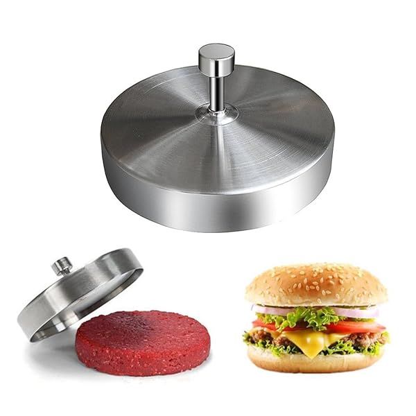 Stainless Steel Burger Press Hamburger Maker Non Stick Patty Mold for BBQ Easy to Use and Clean Perfect Patties